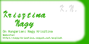 krisztina nagy business card